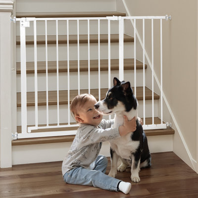 30In Tall Pet Gate, Dog Gate Baby Gate For House Stairs Doorways Safety Gate