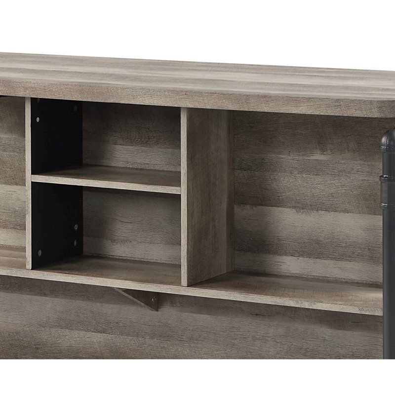 Antique Oak & Sandy Gray Counter Height Table, 38 In. Package Width 35Mm Thick Shelf