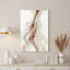 Bronze et blanc, tourbillon de marbre liquide abstrait avec des taches d'or sur toile-132737024