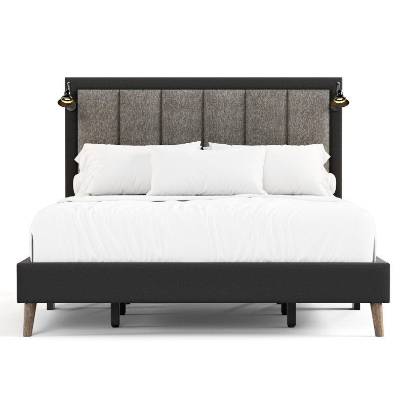 Lujuan Bed With Reading Lights, Queen