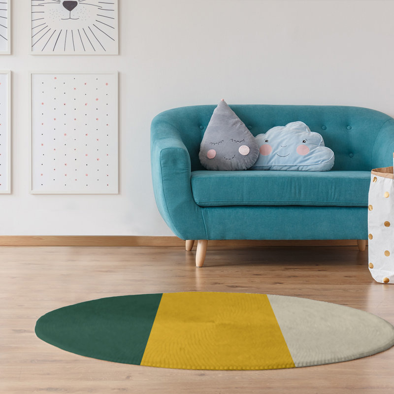 Chenille Indoor Rug, Round 5'
