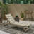 Acacia Wood Adjustable Chaise Lounge With Ergonomic Slat Design-247597313