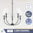 Billet 5-Light Chandelier with Fabric Shades-100090071