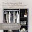 Tasneem 3 Door 2 Drawer Mirrored Wardrobe with Hanging Rail and Storage Shelf Modern Bedroom Clothes Storage Cabinet-2141726378