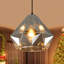 Luminaire suspendu géométrique moderne à 1 lumière pour salle à manger, cuisine, vestibule, couloir, chambre à coucher, café-365667843-366497609