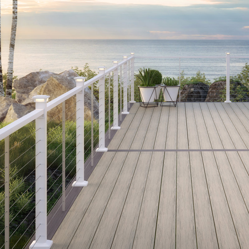 Deckorators Luna 2.5 in. x 2.5 in. Textured White Low Voltage Post Cap