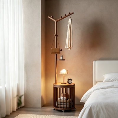 Portemanteau en bois d'hévéa massif