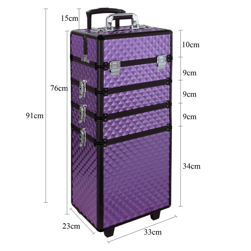 Aluminium Alloy Travel Case + Portable, Purple