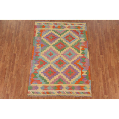 Tapis oriental coloré Kilim 5 x 7