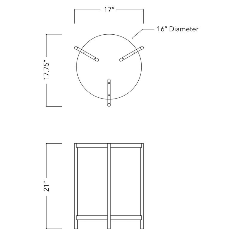 End Table, Natural Oak