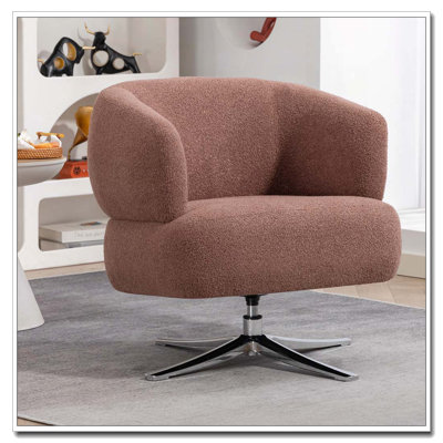 Chaise d'appoint pivotante rembourrée