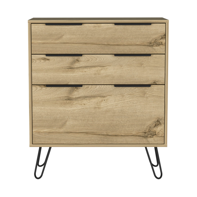 Commode 3 tiroirs Chêne clair