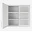Armoire murale de style rétro avec 2 tablettes réglables, verre trempé cannelé-244190736