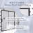 56-60 In. W × 72  In. H Matte Black Semi-Frameless Single Sliding  Shower Glass Pane with 1/4" Clear Tempered Glass  | Transparent Safety Film  | Aluminium Alloy  Guide | Reversible Installation