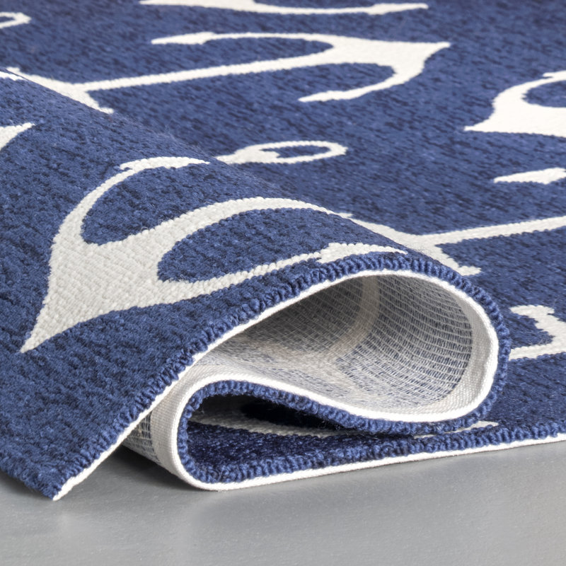 Powellsville Geometric Indoor / Outdoor Rug, Rectangle 2' x 3'