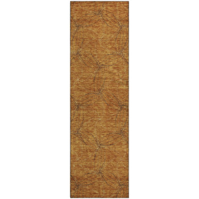 Premium Machine Washable Prisco Copper Rug