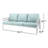 Townsend Metal Outdoor Sofa With Sunbrella Cushion-114247057