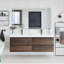 Meuble-lavabo double 60 po avec plateau en résine Princeton-1511785984
