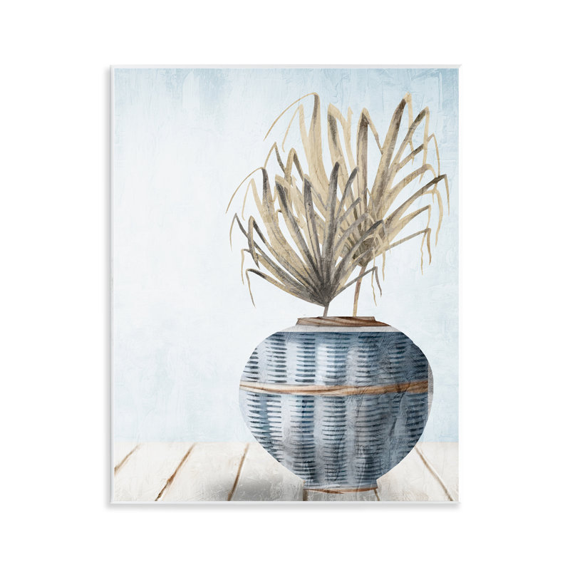 Plante dans un vase tissé, art mural par Kim Allen