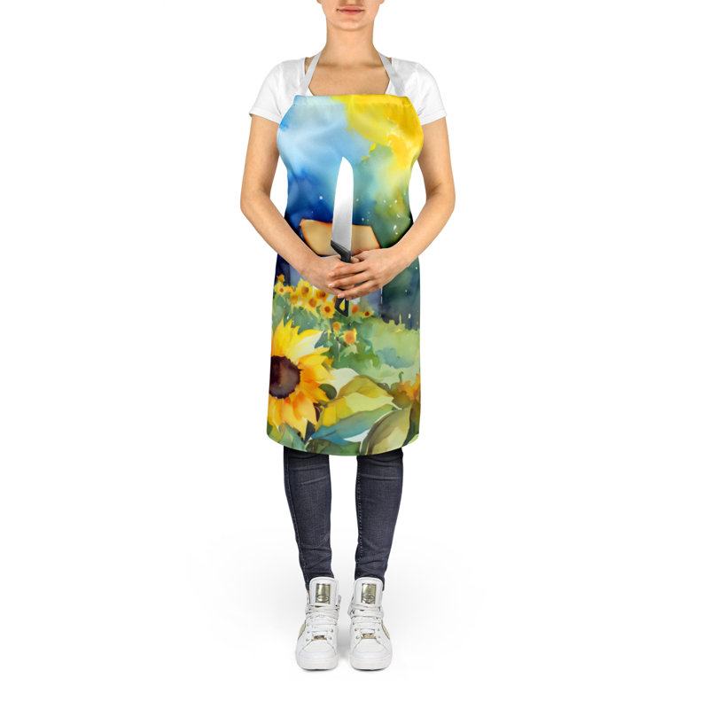 Tournesols en tablier aquarelle