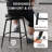 Albrecht 24.8"H Industrial Solid Wood Swivel Backless Counter Stools with Metal Base-1227147866