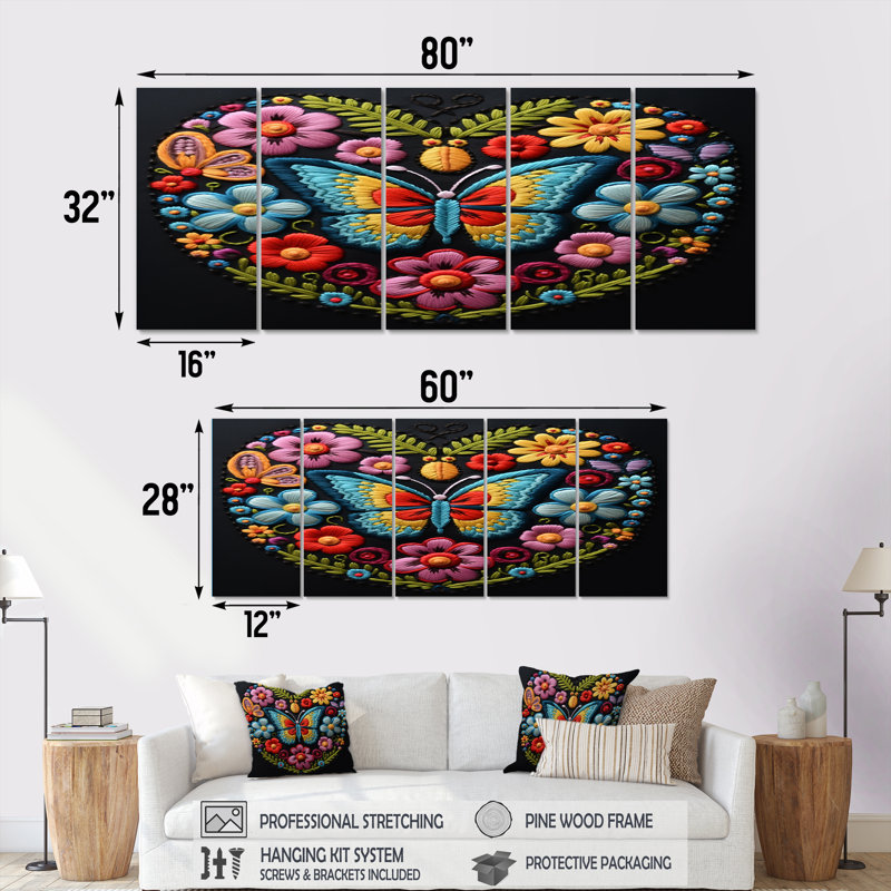 Zayn - Ensemble d'art mural 5 pièces, H 28 po x l 60 po