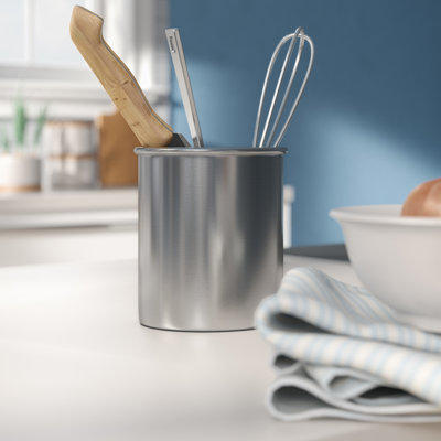 Stainless Steel Round Utensil Crock