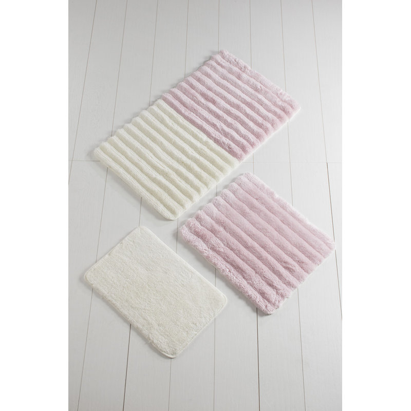 Ensemble de tapis de bain en acrylique de qualité supérieure (3 pièces) | Antibactérien, antidérapant | 15,7 x 23,6 pouces, 19,7 x 23,6 pouces, 23,6 x 39,4 pouces | 100% acrylique, 1,5 lb / verge² | Lavable à la machine, doux et durable pour une expérience de salle de bain luxueuse