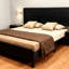 Lit plateforme en bois massif avec tête de lit à lattes et support en lattes de bois durable, aucun sommier requis-2007827441-2007827446