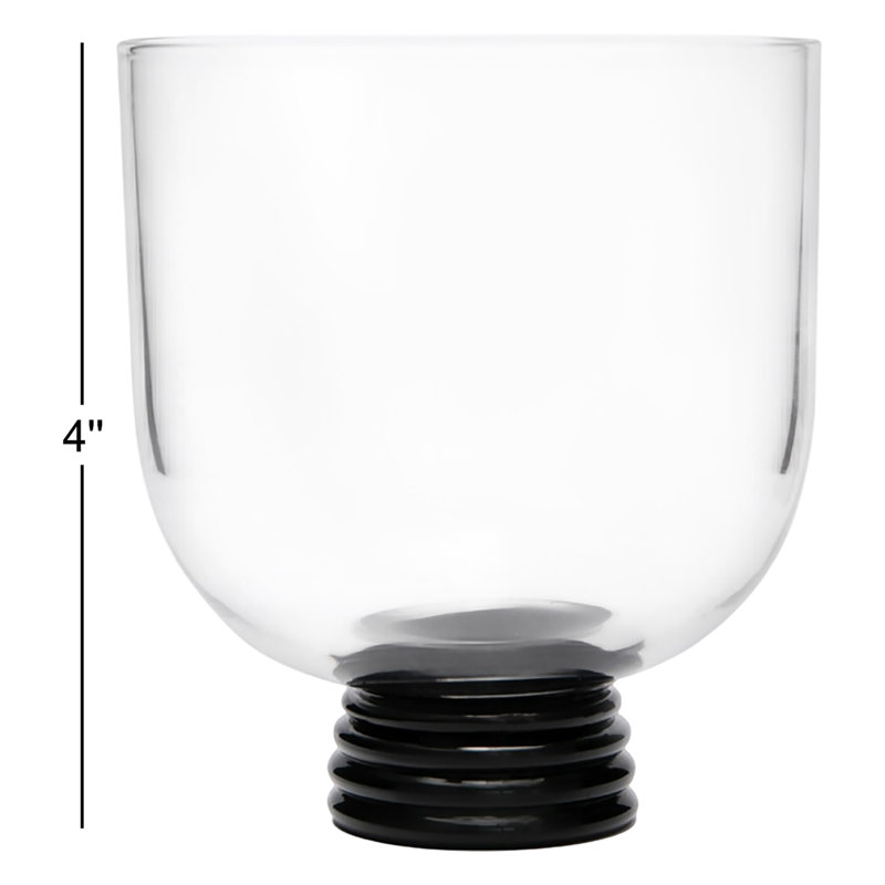 Fortessa Trevi Glass, 13 Ounce Red Wine/DOF (Set of 4), Black/Clear