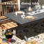 Outdoor Dining Set With Rectangular Dining Table And Chairs-1000326975-1000326945