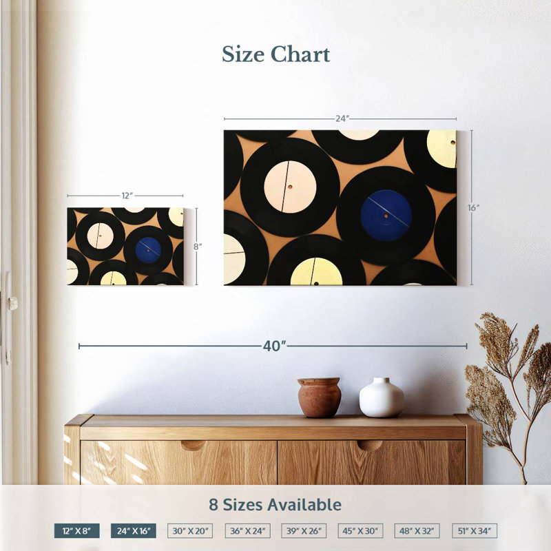 Abarca Vinyl Record Collection, 16" H x 24" W