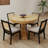 5-Piece Dining Set Mid-Century Modern Wooden Table & Upholstered Chair Set For Home, Kitchen, Dining Room-118350969-118350971-118350972