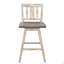 Ensemble de 2 chaises à hauteur de comptoir, chaise pivotante grise à 360 degrés