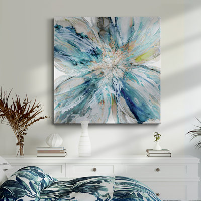 «Blossom Burst Revisit» - Toile tendue avec châssis de qualité supérieure - prête à être accrochée