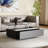 51‘’ Lift Top Coffee Table With Snowy White Sintered Stone Top And Storage Drawers