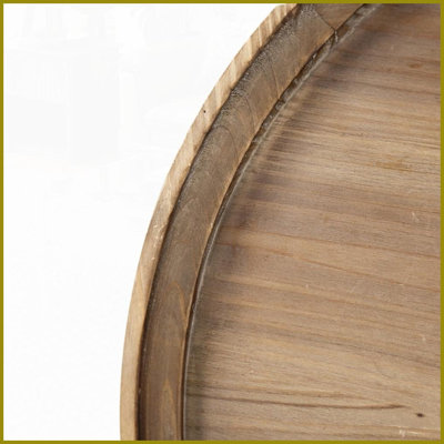 Traditional Rattan Wood Coffee Table for Living Room - Round 2-Shelf Design, Style-Flexible by Latitude Run