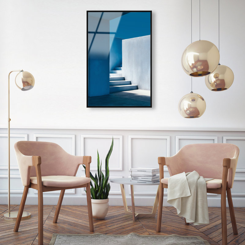 Deep Ocean Walls I Print by Oliver Gal, 55"H x 37"W, Black Floater Frame