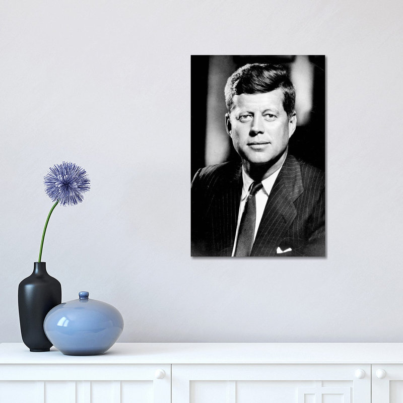 John F Kennedy - Wrapped Canvas Print, 30.48 cm H x 45.72 cm W