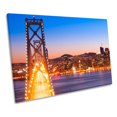 Bay Bridge San Francisco Skyline - Wrapped Canvas Print