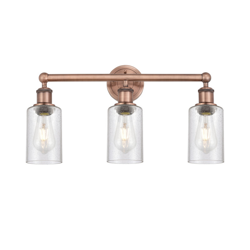 Caldello 3 - Light Dimmable Vanity Light, Antique Copper, Seedy