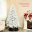 Arbre de Noël de 6 pi avec 1000 pointes de branches, ouverture automatique, base en acier, blanc, fonction de bureau personnel