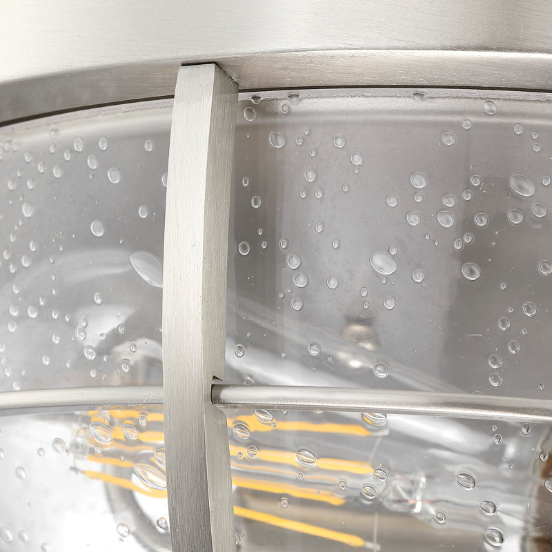 Plafonnier encastré 2 lumières 12,88 po Nox, Nickel brossé