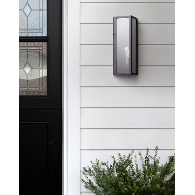 PACTOLUS Matte Black 41cm H Outdoor Armed Sconce