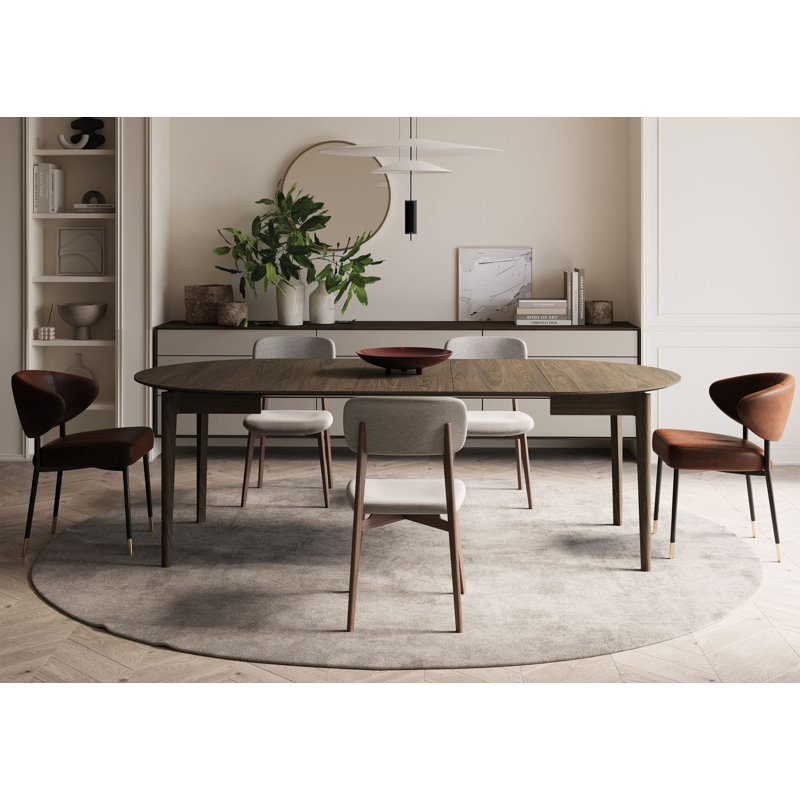 Plot extendable table 90-210x90 cm, Brown