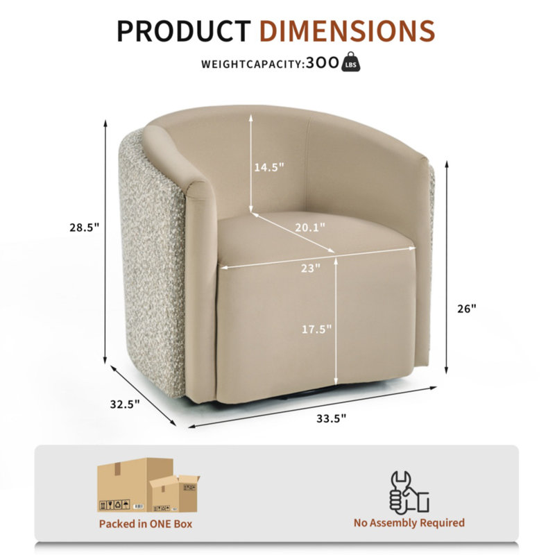 Fauteuil d'appoint 33,5 po