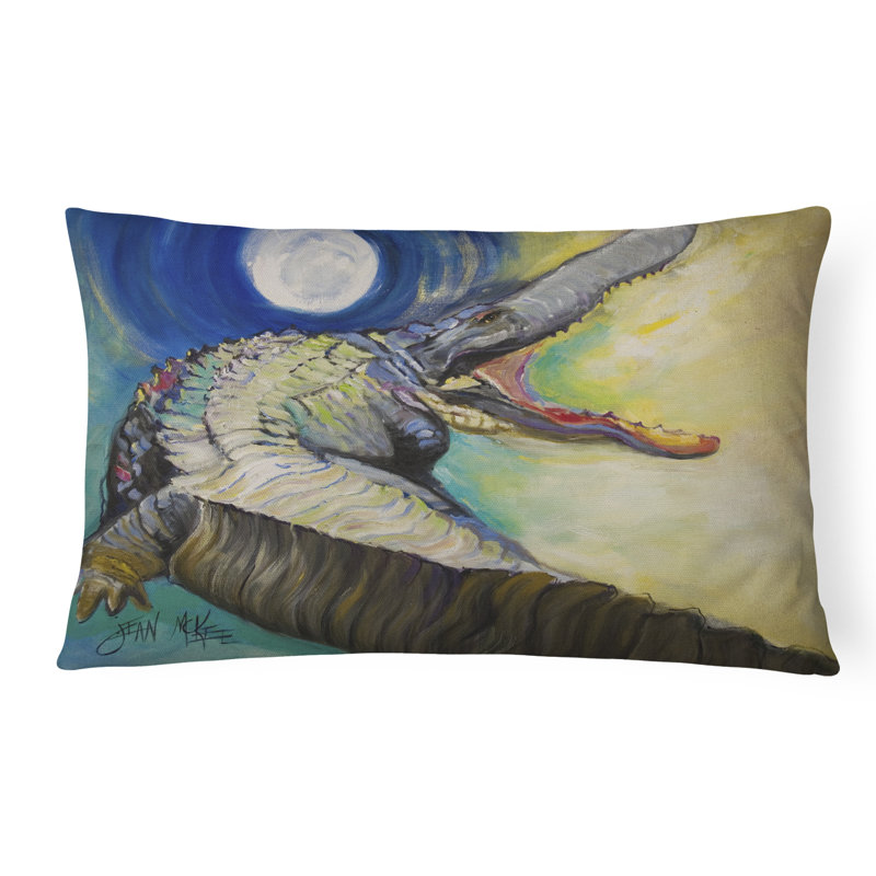 Alligator Rectangular Indoor/Outdoor Throw Pillow