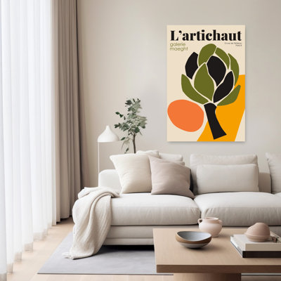 Abstract Artichoke Botanical Abstract Contemporary Minimalist Plant Wall Art
