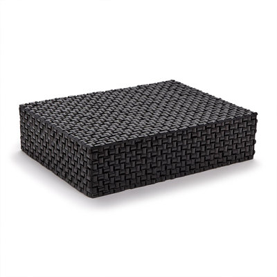 Boîte de rangement rectangulaire recouverte de tuiles de résine 12 po x 16 po