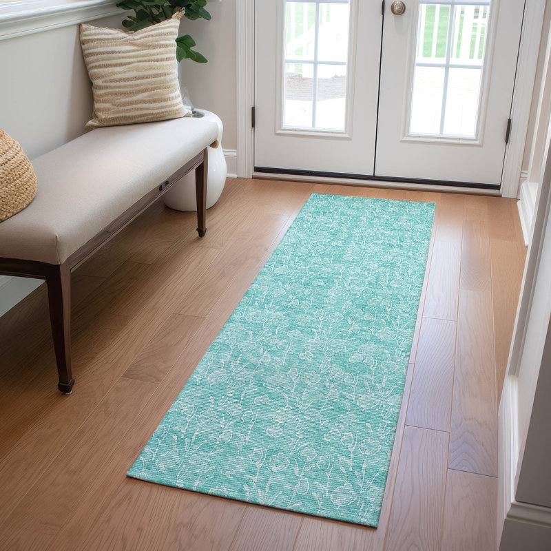 Lavonia Washable Floral Indoor / Outdoor Rug, Runner 2'3" x 7'6"